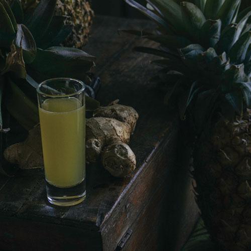 Pineapple juice shot