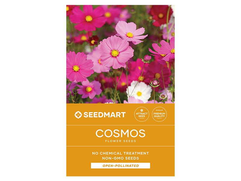 Cosmos Sensations Mix Flower Seed Packet | Seedmart Australia