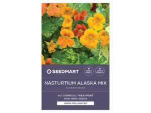 Nasturtium Alaska Mix Flower Seed Packet | Seedmart Australia