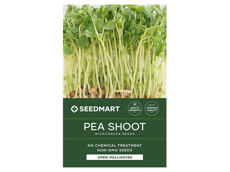 Pea Shoot Microgreen Seeds Packet | Seedmart Australia