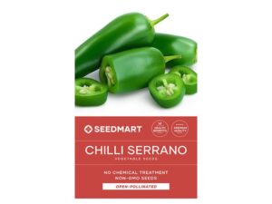 Chilli Serrano Vegetable Seeds | Seedmart