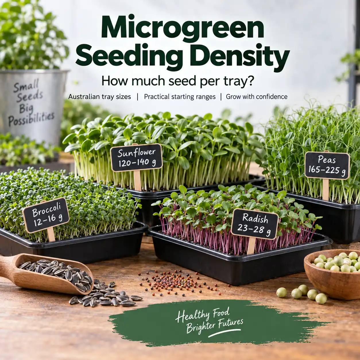 Microgreen Seeding Density | Australian Tray Sizes