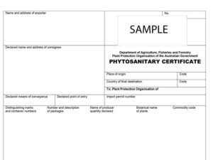 Phytosanitary Certificate | Australia