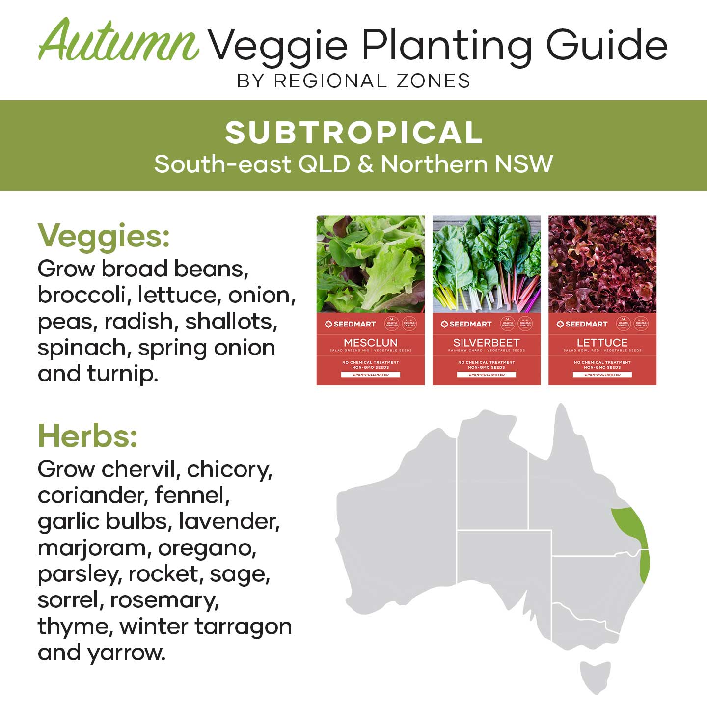 Which Vegetables to Plant Autumn Subtropical Region Australia