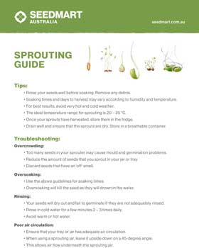 A4 Sprouting Guide | Thumbnail | Seedmart Australia