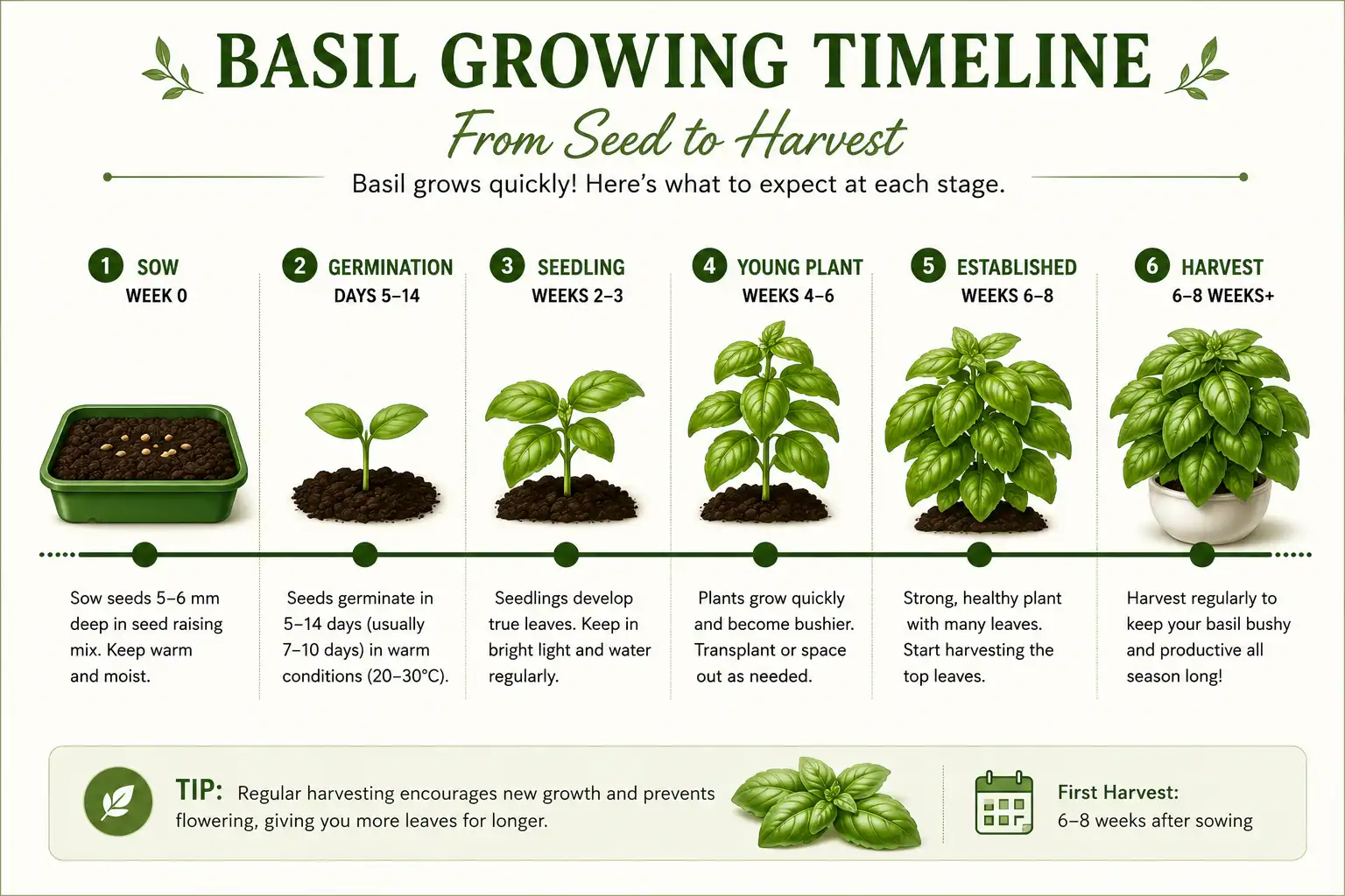 Basil Growing Timeline | Seedmart Australia